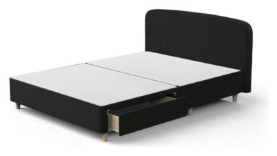 Silentnight - Studio - Double 2 Drawer Curved - Bed Frame - Ebony